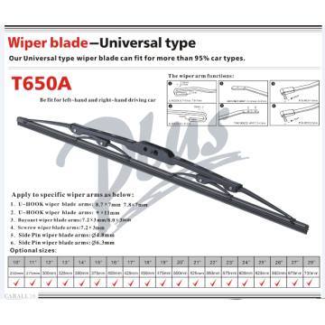 T650A Frame Wiper Blade Car Auto Wiper Accessories Car Accessories